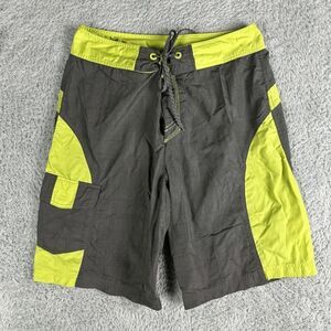 Columbia Men's Athletic Swim Trunks Size 32 Grey Green Lightweight